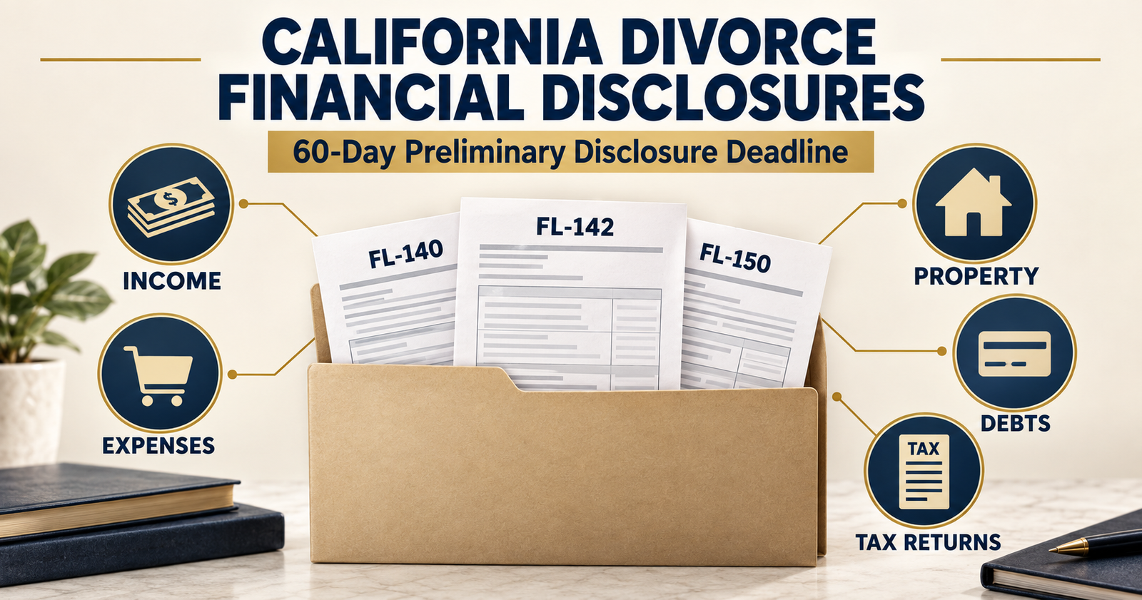 California divorce financial disclosures in Tustin