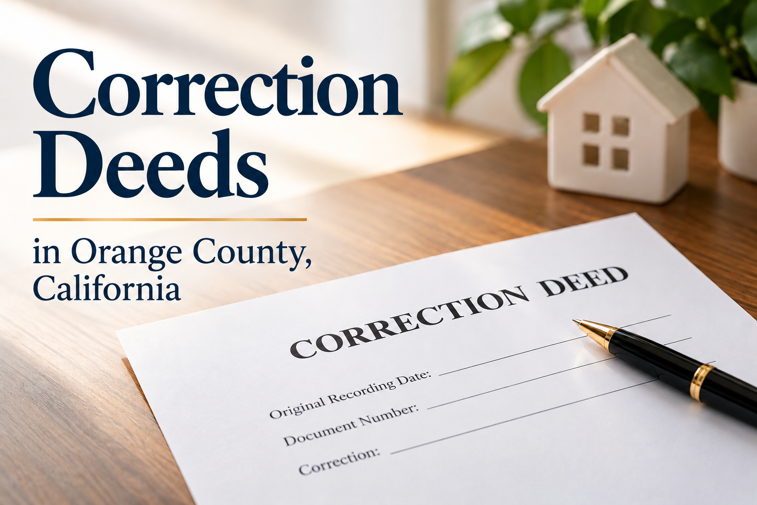 Correction Deeds in Orange County, California