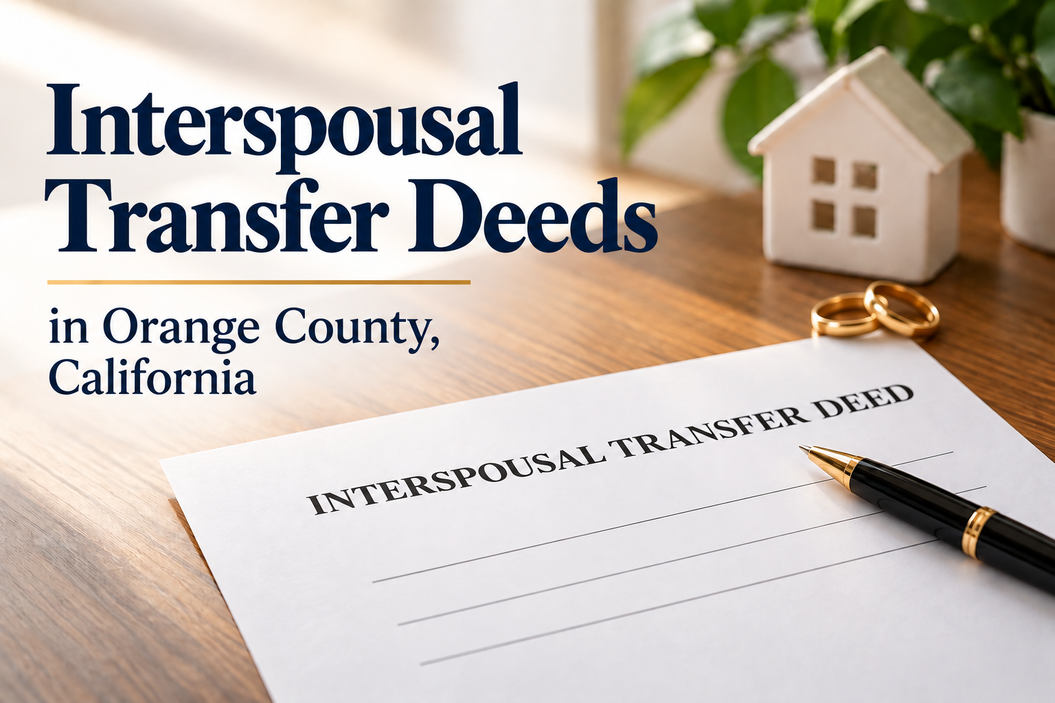 Interspousal transfer deeds in Orange County, California
