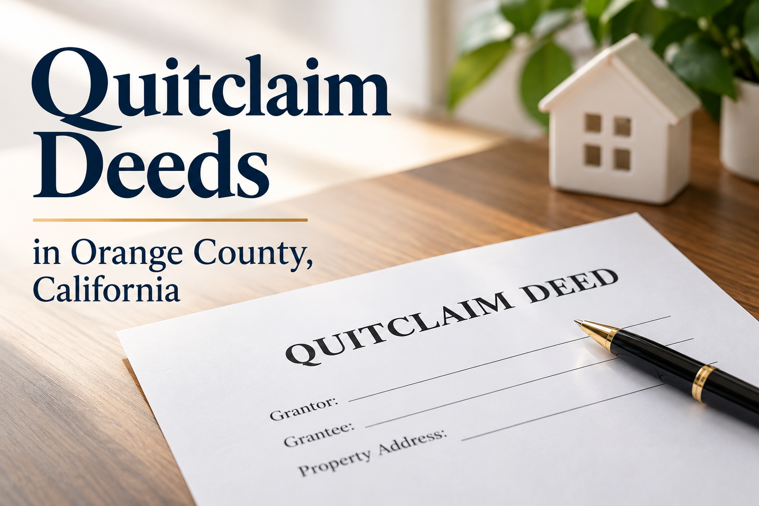 Quitclaim deeds in Orange County, California